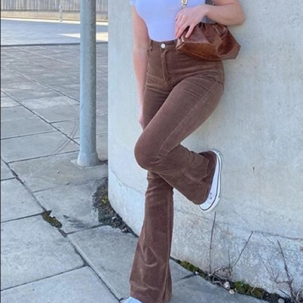 brown jeans